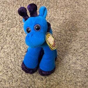 Limbo Legs. 2000.  Blue and Purple Plush Giraffe Toy Jake’s Pacific. New w/ tags